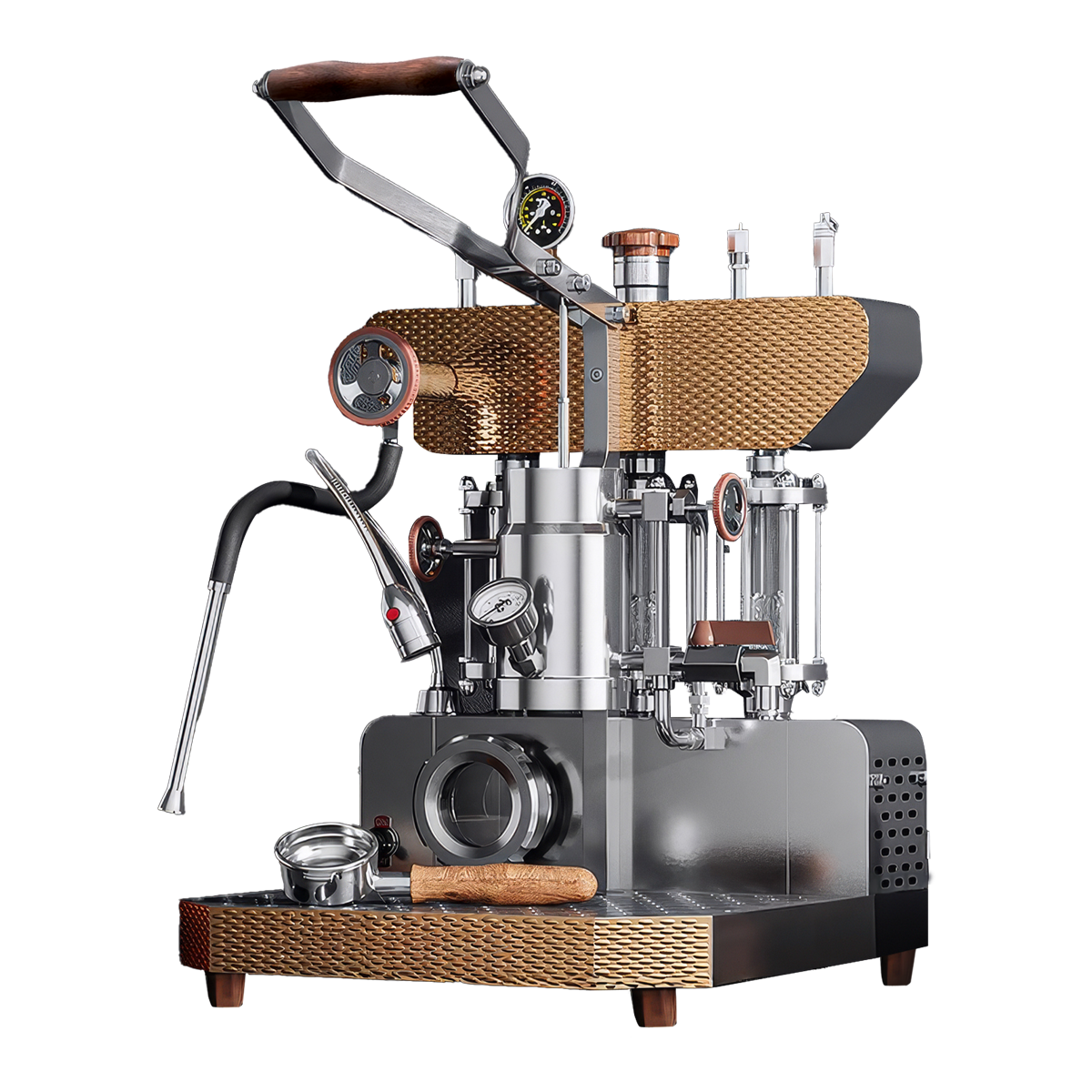 Aleman 6S flaggskepp Dual Boiler Spak Machine | Mättad gruppchefsteknik