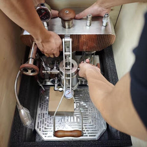 Aleman 6S flaggskepp Dual Boiler Spak Machine | Mättad gruppchefsteknik