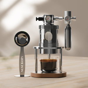 Aleman mikro pneumatisk espressomaskin | Luftdriven 58 mm skrivbord