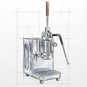 Aleman Gecko Väggmonterad Espressomaskin med manuell spak | Zero-Footprint 58 mm Brewer