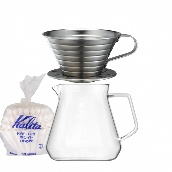 Rostfrittstål dripper Pour Over set