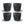 Mug 6oz Charcoal 4pcs - Huskee HUSKEE