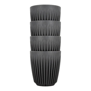 Mug 8oz Charcoal 4pcs - Huskee HUSKEE