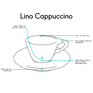 Lino Liten Cappuccino kopp 150ml - Vit