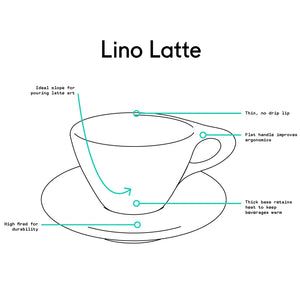 Lino Stor Latte kopp 360ml med fat - Vit