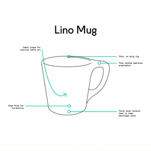 Lino Kaffe mugg 300ml - Vit