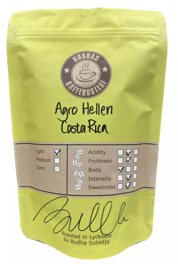 Agro Hellen - Hela bönor ljus/mellan rost för filterbrygging 250g - Barista och Espresso