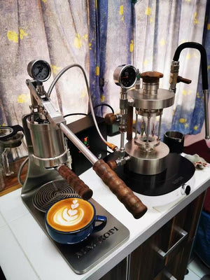 Aleman Sniper Espressomaskin med manuell spak | Precision Tower i rostfritt stål