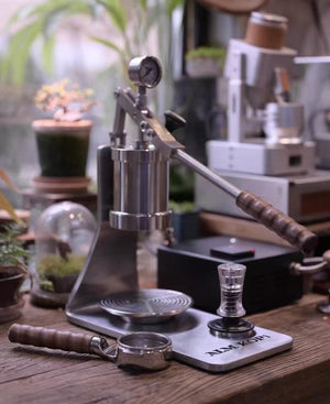 Aleman Sniper Espressomaskin med manuell spak | Precision Tower i rostfritt stål