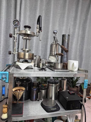 Aleman Sniper Espressomaskin med manuell spak | Precision Tower i rostfritt stål