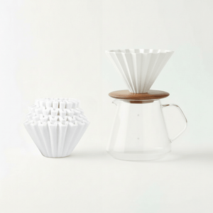 Japansk handbryggnings set - Origami dripper + 100 pack filter - Barista och Espresso