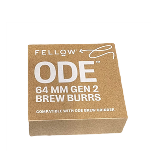 Förpackning med nya malverk till elektrisk kaffekvarn från Fellow, del av EspressoGear och Utrustning, allt om kaffe.