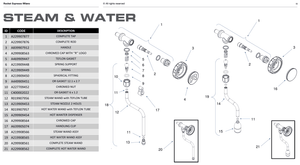 Rocket Ångmunstycke 2-hål TCA/Fast - Reservdel OEM nummer: A219909453