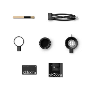 Tillbehör till svart xBloom kaffebryggare med borste kabel och bryggdelar allt om kaffe