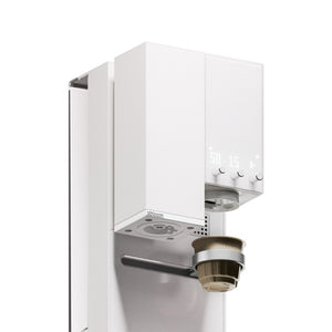 Vit xBloom kaffebryggare med bryggenhet för automatisk pour over allt om kaffe