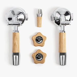 Handtagsset för ECM rotationshjul-Handtagsset-Wiedemann Manufuktur-Alternativ 1-Ek-Barista och Espresso