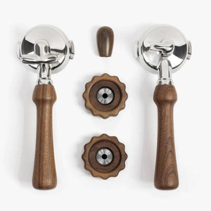 Handtagsset för Rocket-Handtagsset-Wiedemann Manufuktur-Refined-Med huvud-Walnöt-Barista och Espresso