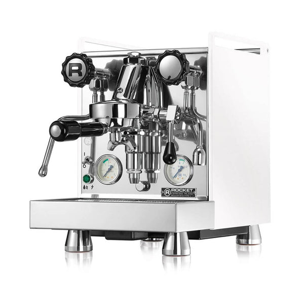 Cronometro V Espressomaskin-Värmeväxlare med PID-Rocket Espresso-Mozzafiato-Krom/Vit-Barista och Espresso